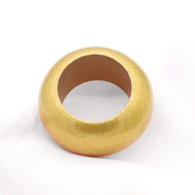 BAGUE DE SERVIETTE DE TABLE EN ACRYLIQUE  – OR SCINTILLANT