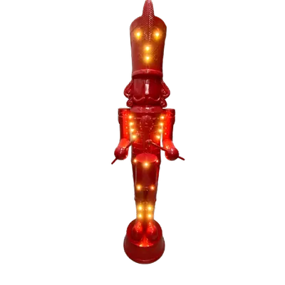 CASSE NOISETTE GÉANT LUMINEUX 6’ – ROUGE