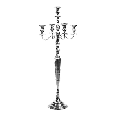 CHANDELIER 5 BRANCHES 42’’ ARGENT