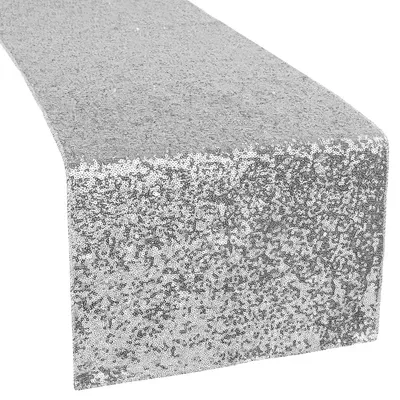 CHEMIN DE TABLE PAILLETTES – ARGENT