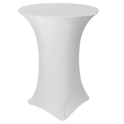 NAPPE SPANDEX POUR TABLE COCKTAIL HAUTE 30’’X42’’ – BLANCHE