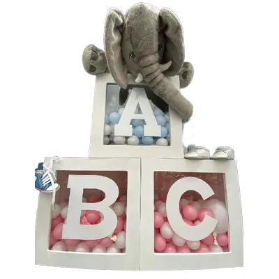 CUBE DÉCORATIF ‘’ABC’’ POUR SHOWER DE QUALITÉ