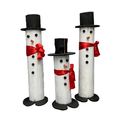 BONHOMME DE NEIGE EN BOIS – 30’’
