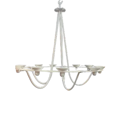 LUSTRE À SUSPENDRE 10 BRANCHES BLANC