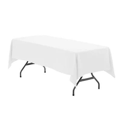 NAPPE RECTANGULAIRE POLYESTER 60 X 126’’ - BLANCHE