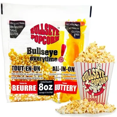 POPCORN-  SACS PRÉ MÉLANGÉS DE 8 OZ POUR MAÏS SOUFFLÉ