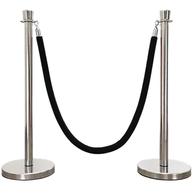 ENSEMBLE DE POTEAUX DE FOULE CHROME
