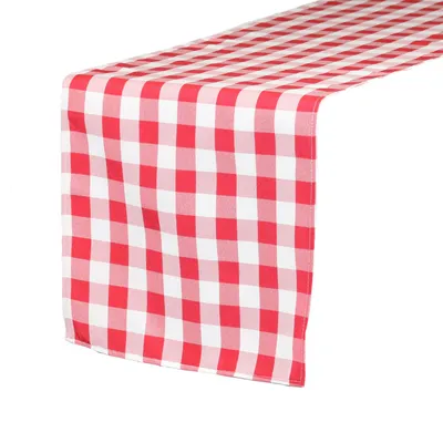 CHEMIN DE TABLE À CARREAUX VICHY – ROUGE ET BLANC