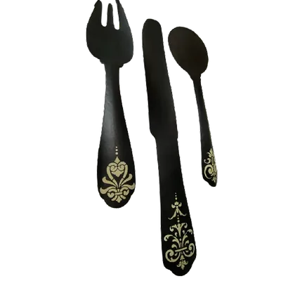 TRIO D'USTENSILES DÉCORATIFS GÉANTS