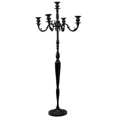 CHANDELIER 5 BRANCHES 72’’ NOIR