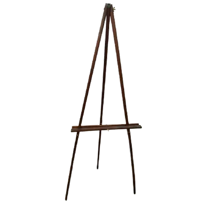 CHEVALET EN BOIS ARGENT BRUN ACAJOU