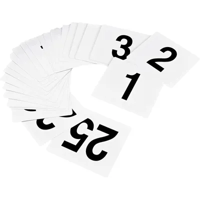 CARTE NUMÉRO DE TABLE - BLANC