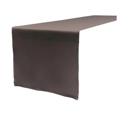 CHEMIN DE TABLE POLYESTER - CHARBON DE BOIS