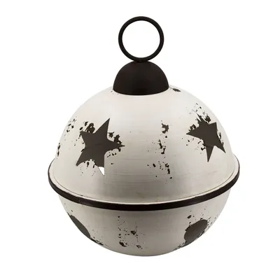 GRELOT MÉTALLIQUE GÉANT BLANC - 17’’