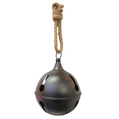 GRELOT MÉTALLIQUE GÉANT NOIR – 9’’