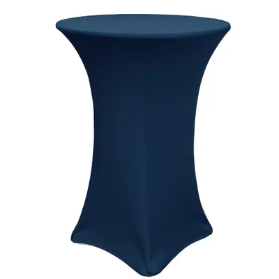 NAPPE SPANDEX POUR TABLE COCKTAIL HAUTE 30’’X42’’ – BLEU MARINE