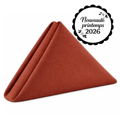 SERVIETTE DE TABLE POLYESTER – TERRACOTTA