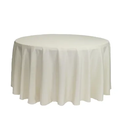 NAPPE RONDE POLYESTER 120’’ – IVOIRE (CRÈME)