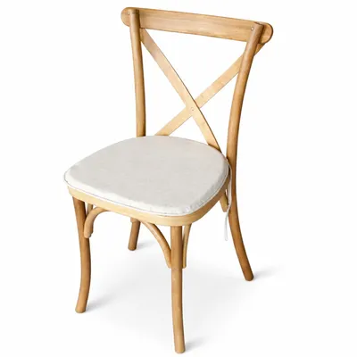 CHAISE DOS CROISÉ BOIS (Crossback) -AVEC COUSSIN