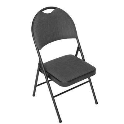 CHAISE PLIANTE REMBOURRÉE NOIRE